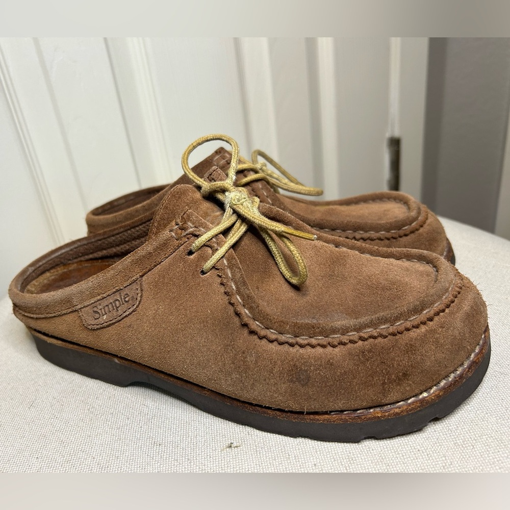 Simple Men's Tan Suede Slip On Loafers